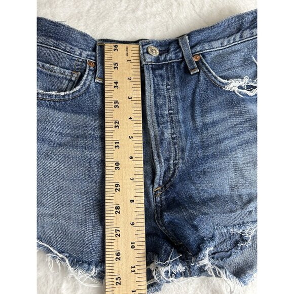 Citizens of Humanity Nikki Vintage 26 Distress Torn Button-Fly Jean Shorts High - Picture 4 of 15